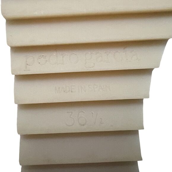 Pedro Garcia Fely Easy Metallic Leather Wedge Sandals Platform Women’s Size 36.5 - Picture 8 of 8